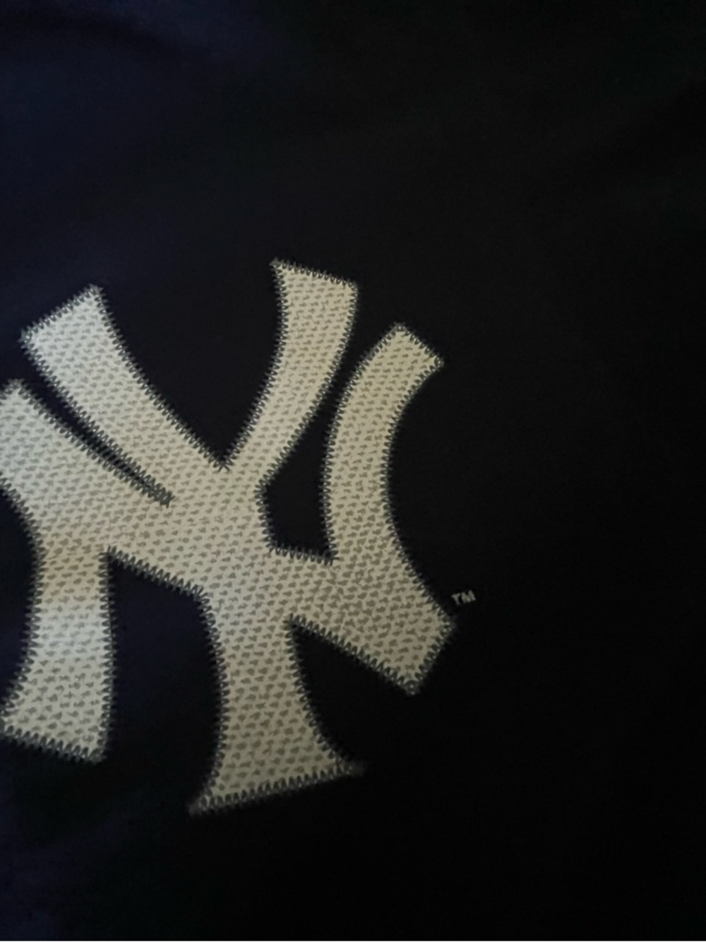 Majestic Black T‑Shirt with White New York Logo